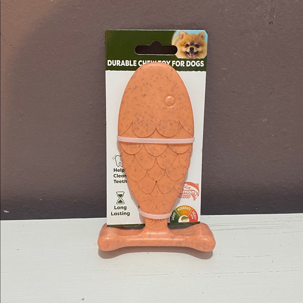 Fish Salmon Flavored Durable Dog Chew Toy Salmon Flavor